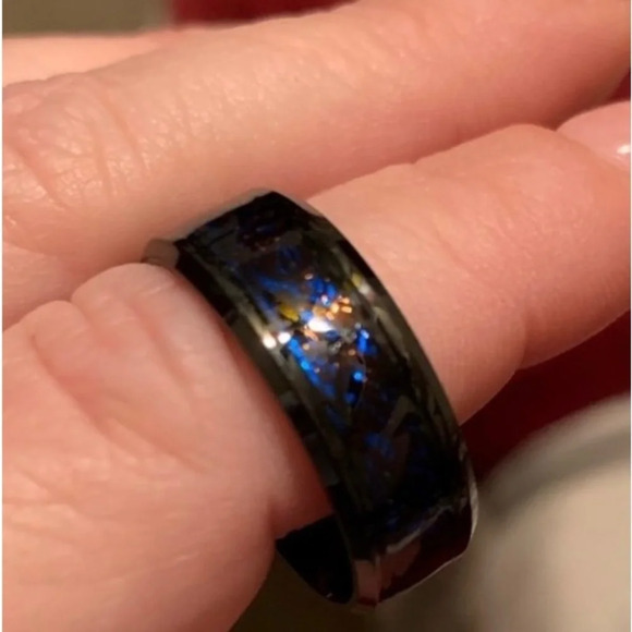 Tungsten Celtic style wedding band/fashion ring. - Picture 2 of 3